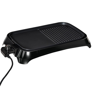 Grill BBQ 1200W Carré Électrique <span class=keywords><strong>Raclette</strong></span> Grill <span class=keywords><strong>Rond</strong></span> <span class=keywords><strong>pour</strong></span> 6/8 Personnes avec Plaque en Fonte/ Pierre - Product Image 4