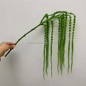 Fiore Artificiale Decorativo da Appendere per Matrimoni, Amaranto Morbido in Plastica Bordeaux per Composizioni Floreali per Matrimoni, Feste e Casa - Product Image 5