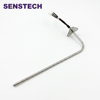Maßgefertigter Gebogener Sondenhalter Dreiecksflansch 380°C Hochtemperaturbeständiger Temperatursensor PT100