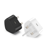 Chargeur rapide HNT 20W GaN Mini UK USB-C avec protection contre les surtensions OVP, matériau PC+ABS, certifié CE UKCA pour iPhone