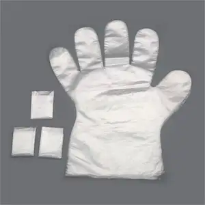 Disposable Pe Plastic Gloves Transparent Individual Packed HDPE Gloves For Spicy Crayfish