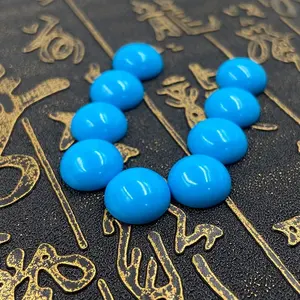 12mm natural turquoise stone gemstones flat back half round beads for jewelry making