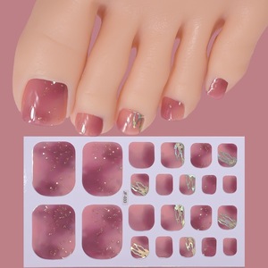 Pegatinas de Uñas 3D de <span class=keywords><strong>Gel</strong></span> con Diseño Francés Colorido, Cobertura Completa, para Uñas de los Pies, con Material Metálico - Product Image 6