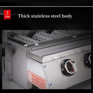 <span class=keywords><strong>Barbecue</strong></span> à gaz commercial en acier inoxydable avec 6 brûleurs - Product Image 2