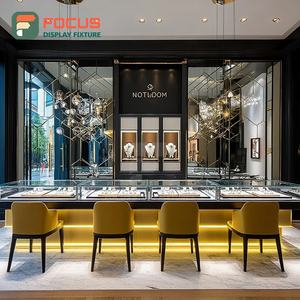 Minimalist Custom Jewelry Display Counter Manufacturer Wood Frame Brand Store Showcase Cabinet - Product Image 3