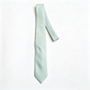 Custom Available Men's Polyester <strong>Mint</strong> <strong>Green</strong> White Diagonal Striped Necktie Wedding Business Formal Dress <strong>Tie</strong> - Product Image 2