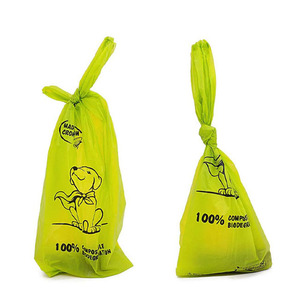 BPI/EN13432 Certified 100% <b>Compostable</b> T-shirt Dog Poop <b>Bags</b> | Leak-Proof Easy Tie Handle Pet Waste <b>Bags</b> (Custom Logo) - Product Image 5