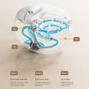 Otomatik sensör gömme elektrik japon tarzı Modern akıllı klozet yumurta şekli akıllı tuvalet tankı ile