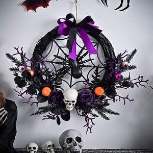 Guirlande d'Halloween transfrontalière en plastique, boules de Noël artificielles fantômes, décoration durable pour maison hantée et fête d'horreur, utilisation extérieure - Product Image 2