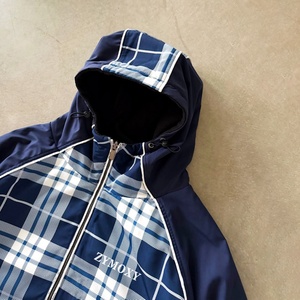 Custom Embroidered Double Layered Reversible Pullover Waterproof Windproof Nylon <b>Zip</b> <b>up</b> <b>Jackets</b> Plaid Windbreaker <b>Jackets</b> Men - Product Image 3