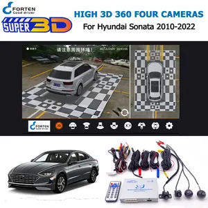 Balıkgözü Lens yüksek çözünürlüklü 3D park 360 derece araç güvenlik kamerası kiti Hyundai Sonata için
