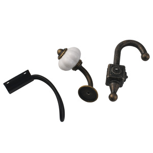 <b>Wall</b> <b>Hooks</b> Zinc Alloy Cast Iron Antique Bronze Wardrobe <b>Wall</b> Mounted Clothing <b>Hook</b> Easy Install - Product Image 5