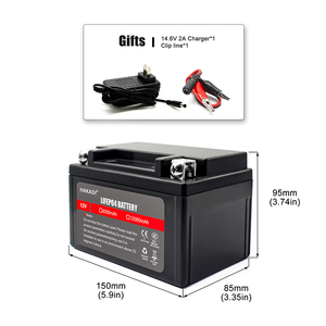 充電式ディープサイクル12V12AhLifepo4バッテリーパックボートフィッシング電動工具用BMS内蔵ソーラーリチウム電池 - Product Image 6