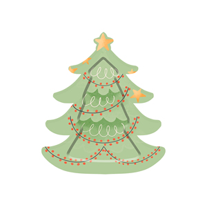 DAMAI Juego de Vajilla Desechable con Forma de Árbol de Navidad, Decoración con Guirnalda de Cascanueces, Platos y Servilletas de Papel - Product Image 4