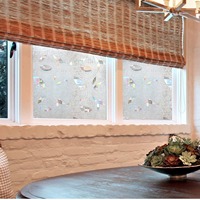 Regenbogen 3D Dekorative Fenster-Vinylfolie Buntglas-Fenster Sichtschutzfolie Statische Fensteraufkleber