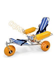 Cadeira de rodas de praia Dobrável Todo o Terreno Praia Sand & Sea Cadeira de Mobilidade 3-em 1 Pneus de Balão Resistente à corrosão - Product Image 5