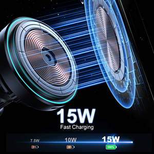 <span class=keywords><strong>Chargeur</strong></span> de voiture sans fil magnétique 15W avec refroidissement semi-conducteur, support de téléphone pour voiture, accessoires de voiture, compatible avec iPhone <span class=keywords><strong>Galaxy</strong></span> S26 - Product Image 1