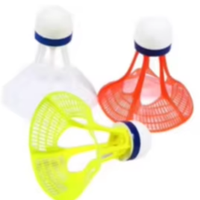 Volant de badminton professionnel 3-en-1 hybride en nylon léger et durable, plume d'oie écologique, non cordé, haute élasticité 2