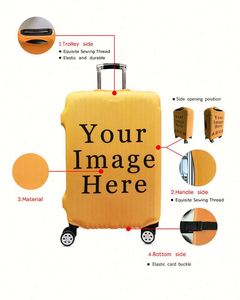 Dustproof Waterproof Protective Stretchable Suitcase Protector Customized Logo Printed Luggage <b>Cover</b> - Product Image 4