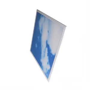 Led צוהר 595x595 כיכר 40w 2d כחול שמיים וענן תמונה שקוע Led פנל אור תקרת פנל מנורה