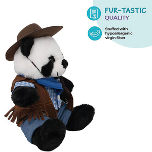 8200 Adorabile Peluche Gigante di <span class=keywords><strong>Panda</strong></span> con Cappello da Cowboy, Morbido Pupazzo Imbottito, Regalo di Natale per Bambini, Peluche di <span class=keywords><strong>Panda</strong></span> Gigante - Product Image 3
