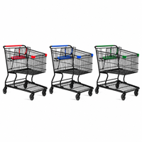 Chariot de courses professionnel de style américain en métal de 150L, 180L, 210L pour supermarchés et chaînes de magasins de grande envergure