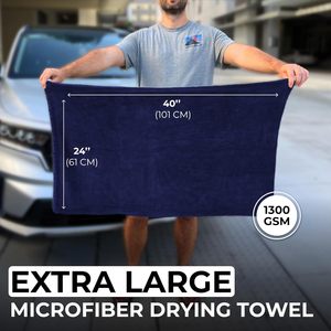Double Twist Pile <strong>Towel</strong> Large Premium 1200 GSM <strong>Microfiber</strong> <strong>Towel</strong> Thick Soft Super Water Absorbent Car <strong>Microfiber</strong> Drying <strong>Towel</strong> - Product Image 4