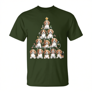 Camiseta navideña para amantes de los perros Beagle Christmas Tree - Product Image 2