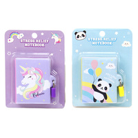 Mini carnet verrouillable avec motifs d'animaux mignons, licorne, dinosaure, couverture en PVC, protection de la vie privée, journal de poche, voyage pour enfants
