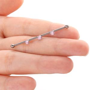 Bijoux Gaby nouveau G23 titanium cz <span class=keywords><strong>industriel</strong></span> barbell fil interne ASTM-F136 <span class=keywords><strong>piercing</strong></span> d'<span class=keywords><strong>oreille</strong></span> bijoux mode <span class=keywords><strong>piercing</strong></span> corporel - Product Image 4