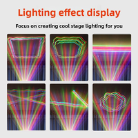 Lumière laser de fête RGB 45W, faisceau laser rouge et vert, effet de scène, DMX Auto Sound pour fête, mariage, certifié CE FCC RoHS