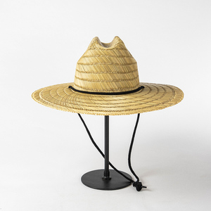 Venta al por mayor verano salvavidas sombrero de paja bajo pesca impresión personalizada América sombrero de playa Surf salvavidas con logotipo sombrero de paja - Product Image 2