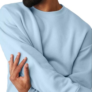 Sweat-shirt de sport à col rond en molleton français respirant avec logo personnalisé pour hommes - Product Image 2