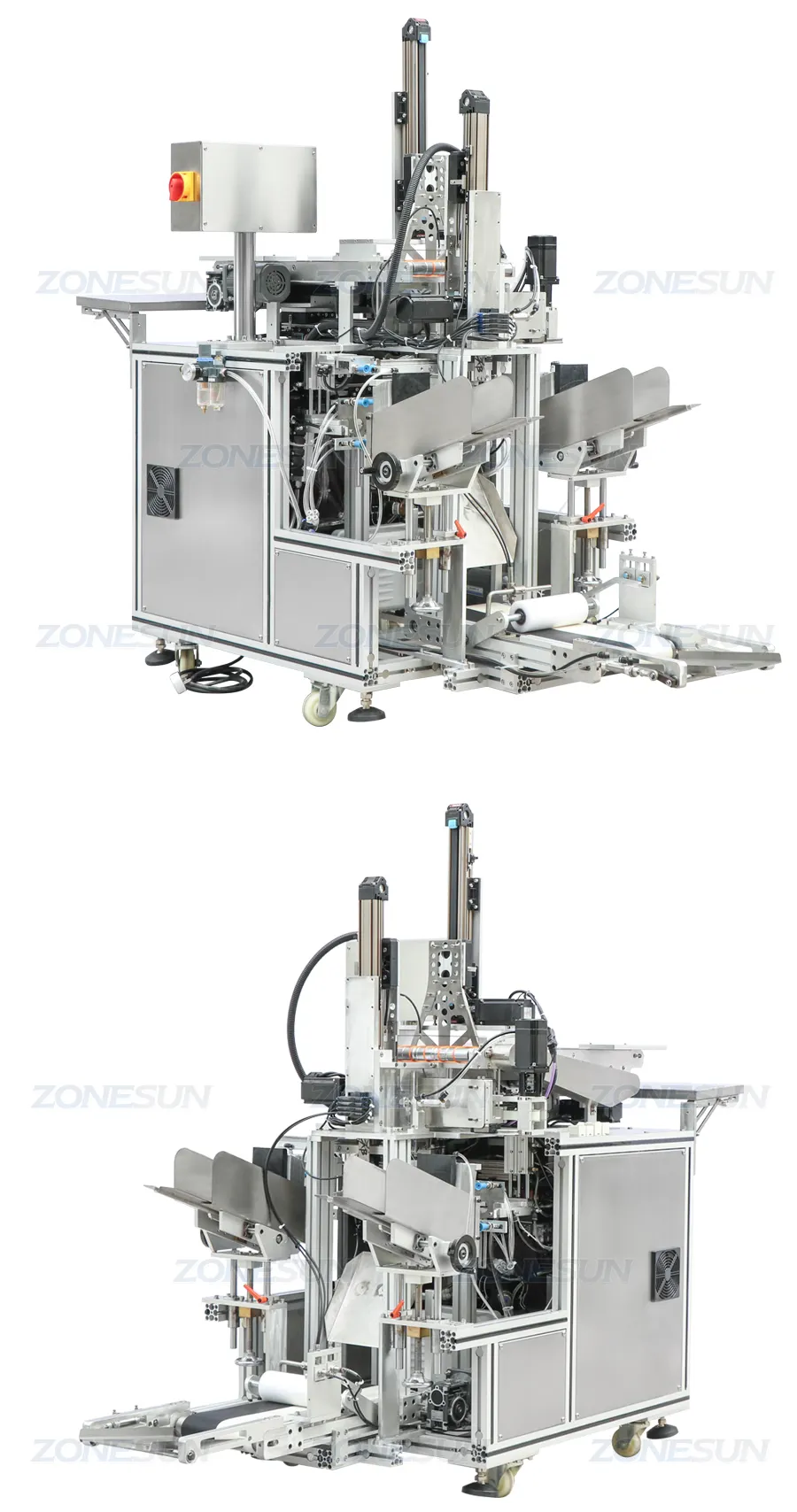 ZONESUN ZS-MS1TZD Máquina empacadora de láminas para mascarillas faciales de alta velocidad 