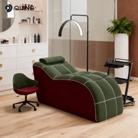 Nouveau design, table de massage portable et compressible pour cils, lit de beauté incurvé, mobilier de salon