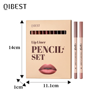 Maquillaje al por Mayor, Kit de Labial, Brillo Labial y Delineador de Labios de 12 Colores, Alta Pigmentación, Marca Privada, Mate, Resistente al Agua, Larga Duración