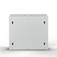 Armoire réseau murale 19 pouces 6U 9U 12U en acier laminé à froid SPCC avec porte en verre trempé et ventilateur supérieur