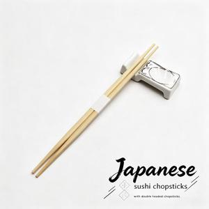 Produits Tendances 2026 Nouveautés Baguettes Japonaises à Double Pointe en Bambou Jetables avec Logo Personnalisé pour Sushi Shop - Product Image 2