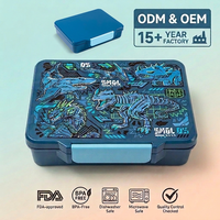 Boîte à lunch bento pour enfants, sans BPA, récipient alimentaire anti-fuite, portable, à une seule couche, boîte à sandwich, pour l'école, pour les étudiants