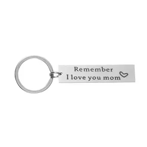 Favorite mother's day gift stainless steel keyring keychain