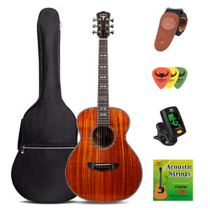 جيتار شبه صوتي من صانعي القطع الأصلية جيتار صوتي احترافي صغير من 6 أوتار D-3623 KOA جيتار صوتي كهربائي للسفر - Product Image 5