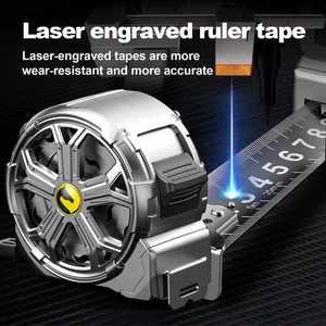 ตลับเมตรกันน้ำขนาด 25 ฟุต พร้อมสเกลแบบอิมพีเรียลสลักด้วยเลเซอร์ ทนทานต่อการสึกหรอ สำหรับงานช่างไม้และก่อสร้างในสหรัฐอเมริกา - Product Image 4