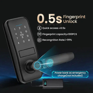 Kunci Pintar Anti Maling Biometrik Elektrik Tt Set Dengan Kontrol Aplikasi, Kunci Digital Tanpa Kunci untuk Rumah, Kenop Otomatis untuk Pintu - Product Image 4