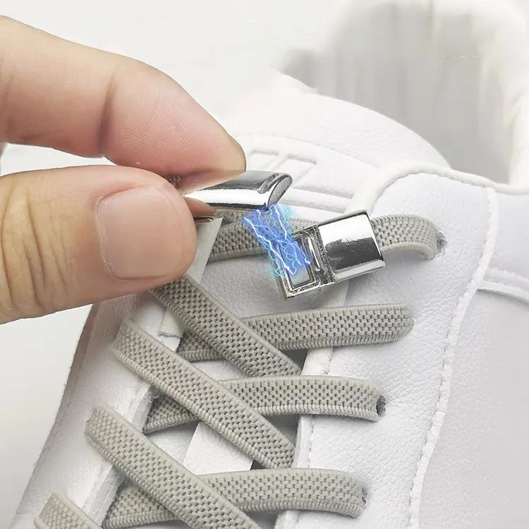 Free sample elastic lazy laces buckle shoe laces magnetic no tie shoe laces magnetic shoelaces