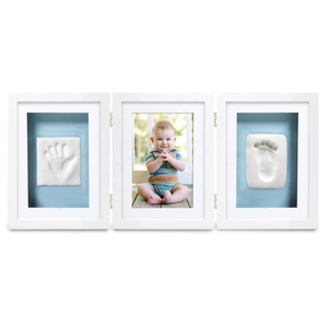 Phong Cách Bắc Âu Dễ Thương Bé Khung Ảnh 3D DIY Dấu Tay Dấu Ấn Không Khí Làm Khô Mềm Đất Sét Dấu Chân Trẻ Em Đúc Tay inkpad Dấu Vân Tay - Product Image 2
