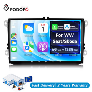 Radio para Auto Podofo 6+128G 9" Android con Carplay Inalámbrico, Android Auto, GPS y WIFI para Volkswagen/VW/Skoda/Seat, Venta al Por Mayor - Product Image 1