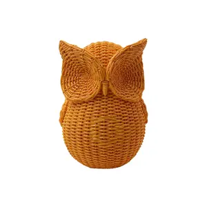 Hot Sale Custom Knit Owl Statue Home Decoration Wholesale Owl Resin Figurine With Customize Color