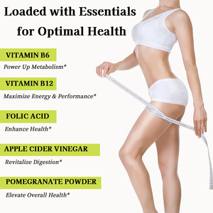 High Quality Apple Cider Vinegar Gummies with Vitamin B6 & B12 Folic Acid Iodine for Adult Digestive Health & Energy Support - Product Image 4