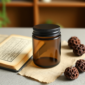 <span class=keywords><strong>Newray</strong></span> 150ml bocaux à bougie en verre vide ambré vente populaire emballage de boîte de pot de crème avec couvercles en aluminium pour poudre libre et crème pour le visage - Product Image 4