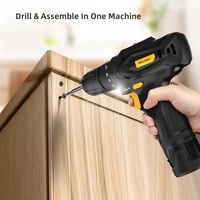 Ensemble d'outils de perçage au lithium Deli DL1028L, 28 pièces, outils de réparation et d'entretien de voitures avec cliquet